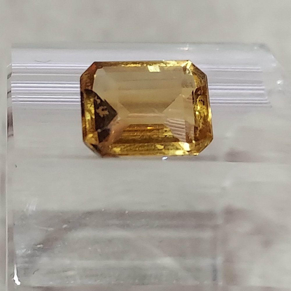 Citrine Loose Gem 10mm x 8mm Yellow square Emerald Cut